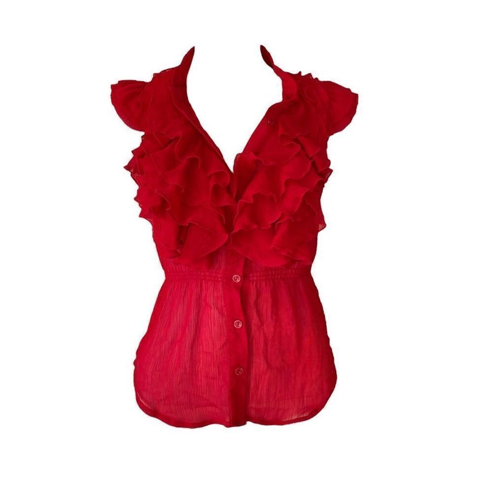 y2k mesh ruffle babydoll top